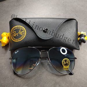 🐒Ray-Ban 3026 gradient grey Aviator Sunglasses 62mm authentic